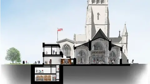 Van Heyningen/Haward Architects Leicester Cathedral plans