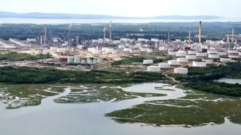 Image of Fawley Oil Refinery site in Hampshire