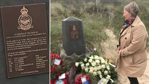 BBC Belinda Brown with the new memorial