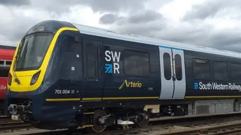 South Western Railway A blue class 701 Arterio South Western Railway train.