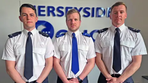 Left to right PC Like Holden, PCSO Tim Parry and Sgt Greg Gillespie