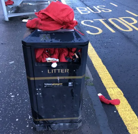 Zero Waste Scotland Discarded Santa suits