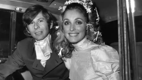 Getty Images Roman Polanski and Sharon State at their wedding