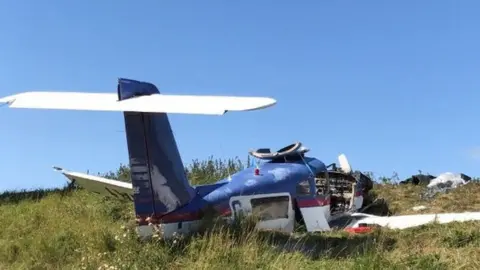 AAIB Wreckage of crashed plane