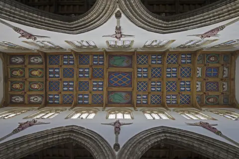 Graeme Peacock The ceiling of St Peter's Chapel, Auckland Castle.