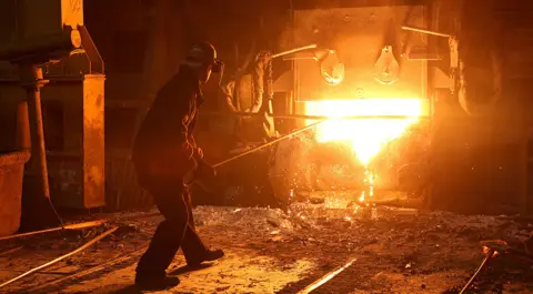 Getty Images An electric arc furnace at a steel plant in Izhevsk, Russia