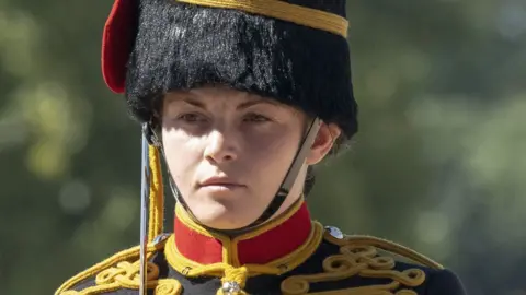 Ciara Sullivan, a young woman, is pictured in military uniform 