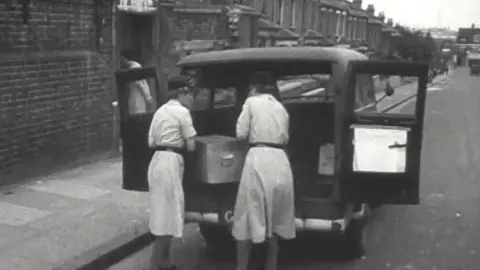 PAthe News Early meals on wheels service