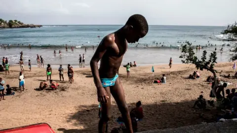 Getty Images Boy at a popular beach in Cape Verde on Sunday 6 October 2019