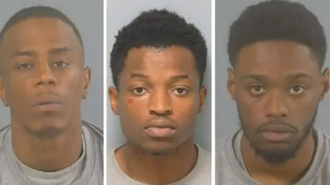 Hampshire Constabulary Donovan Thomas, Cleohurtz Onyeasi and Ken Mulangala