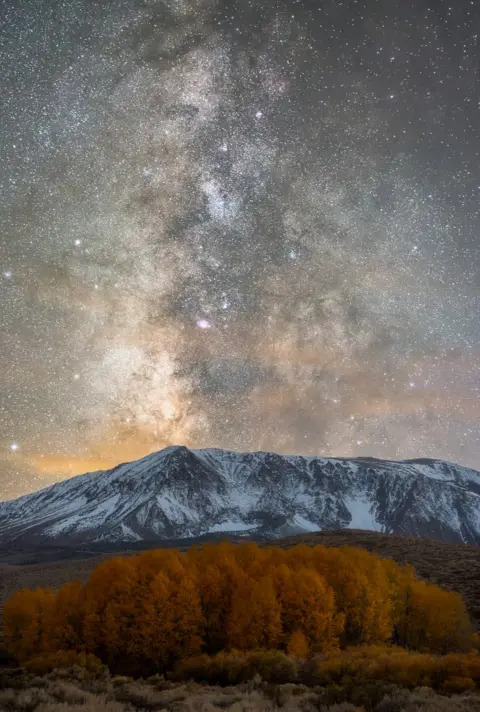 Brandon Yoshizawa The snow-clad mountain in the Eastern Sierras, California