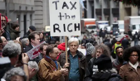 EPA Demonstrators in Wall Street, New York city, 19 December 2017