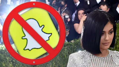 Getty Images Kylie Jenner and the Snapchat logo