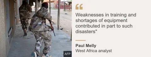 Quote card. Paul Melly: "Weaknesses in training and shortages of equipment contributed in part to such disasters"