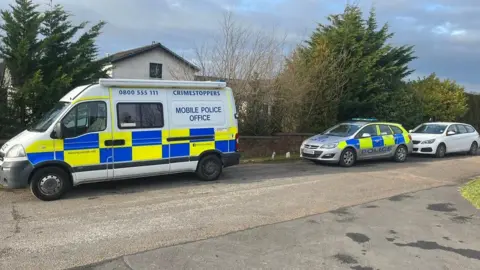 BBC Police vans in Kippford