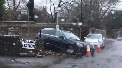 Eddie Mitchell Car crashed through wall