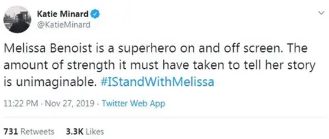 @KatieMinard/Twitter An #IstandwithMelissa tweet