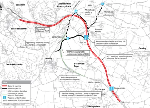 Highways England Option 30 for A417