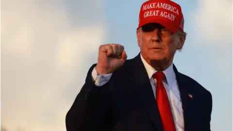 Getty Images Trump at his Florid arally