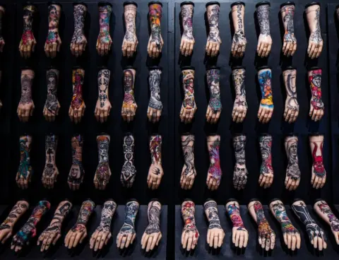 National Maritime Museum Cornwall Tattooed arms