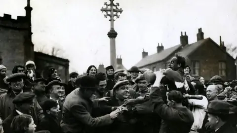 Hulton Archive/Getty Images Haxey Hood in 1938