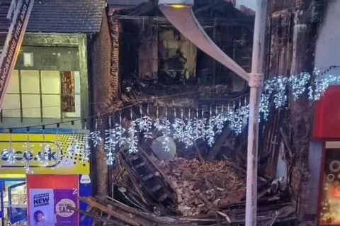 Kian King burnt out premises in Blackpool