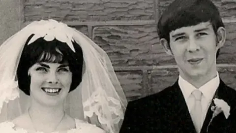 Family handout Janice and David on their wedding day