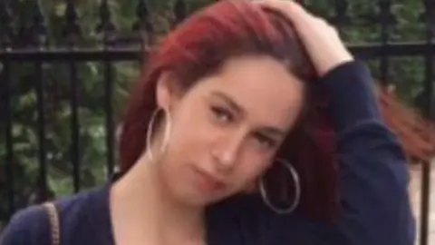 London Fire Brigade handout Picture of Sofia Duarte, 21, with red hair.