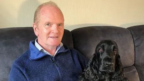 BBC Gary Walton with his dog