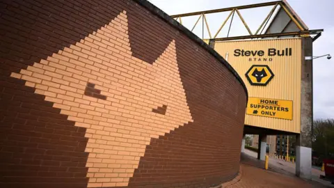  General view outside the stadium as the Steve Bull stand 