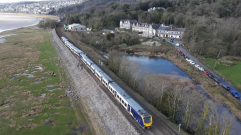 A train derailed on its way to Barrow-in-Furness, in Cumbria