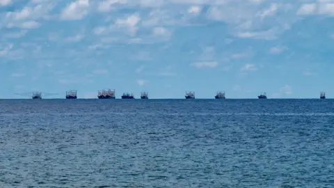 Ships off the coast of Pagasa