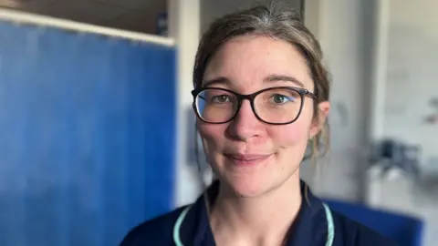 Nikki Fox/BBC Matron Laura McKay