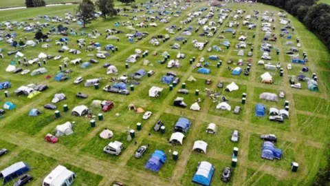 Stuart Minting Aerial view of festival