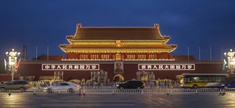 Getty Images Mao's portrait hanging in Tiananmen Square