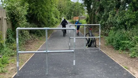 BBC Two children using the path