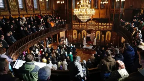 PA Media Service at Ukrainian Catholic Eparchy of Holy Family of London in Mayfair.