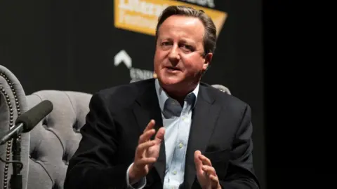 Getty Images David Cameron at 2019's Cheltenham Literature Festival