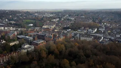 Getty Images An aerial view of Tunbridge Wells in Kent