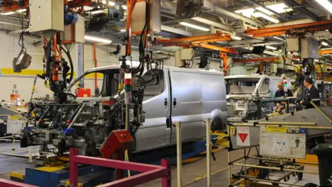 PA Media Vauxhall car factory in Luton