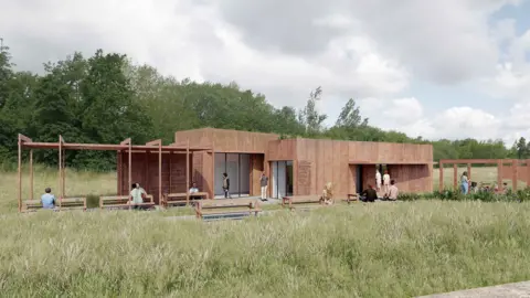 The Friends of Bennerley Viaduct An artist's impression of the visitor centre