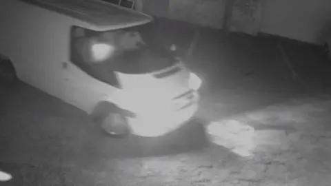 Gloucestershire Police CCTV footage of white Transit van