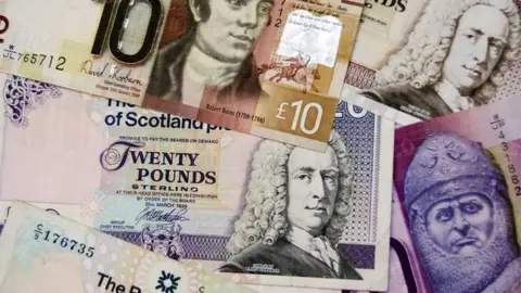 Getty Images Scottish bank notes