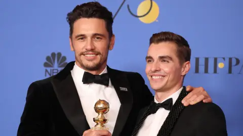 Reuters James Franco with brother Dave at the Golden Globes