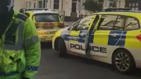 WhatsApp Police cars arrive on scene