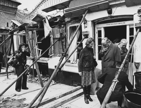 Getty Images Roy Jenkins and Commander Huntley at the scene