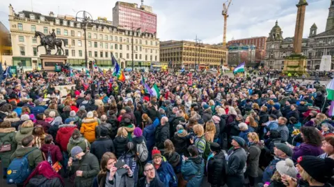 Hundreds join gender recognition reform rallies in Glasgow