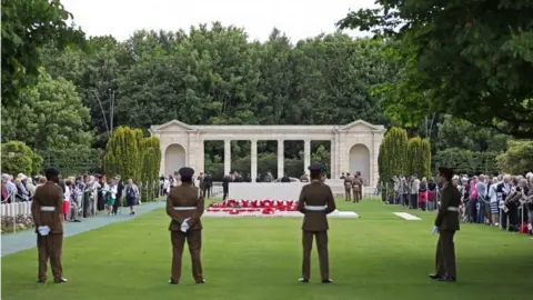 PA The Royal British Legion"s Service of Remembrance, at the Commonwealth War Graves Commission Cemetery, in Bayeux, France