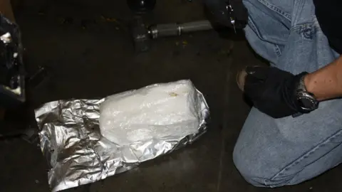 Australian Federal Police A packet of crystal meth uncovered by US authorities in California