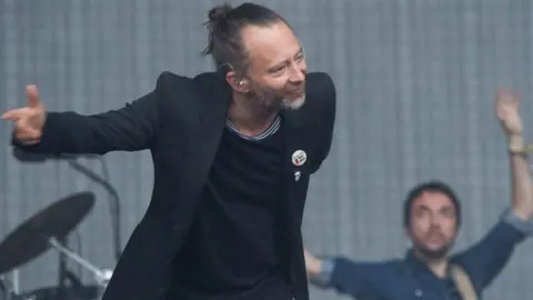 Getty Images Radiohead headlined Glastonbury Festival in 2017